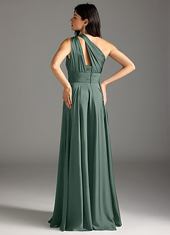 Azazie Charlize Jurken voor bruidsmeisjes Jurk van Stretch Satijn met A-Lijn One-Shoulder Zeemos image6