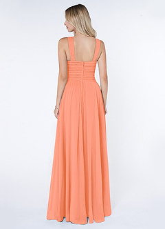 Azazie Kaleigh Bridesmaid Dresses Sunset A-Line Pleated Chiffon Dress image2