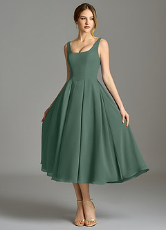 Azazie Amalie Brautjungfernkleider A-Linie Plissee Chiffon Kleid Seemoos image6