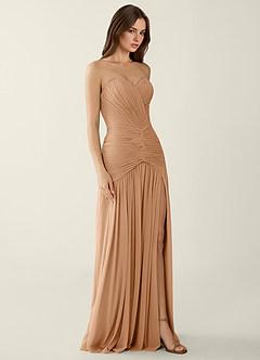 Blairen Naakt Galajurk van mesh met handplooitechniek image3