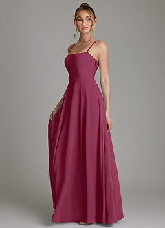 Azazie Elita Bridesmaid Dresses Mulberry A-Line Pleated Chiffon Dress image5