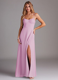 Azazie Breonna Bridesmaid Dresses Candy Pink A-Line Sweetheart Neckline Chiffon Dress image1