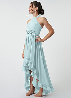 Azazie Hermione Junior Mist A-Line Chiffon Dress image4