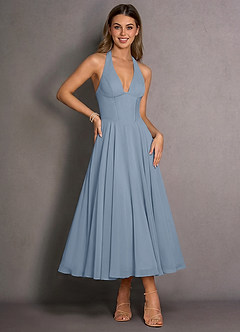 Isabeau Dusty Blue Maxi Dress image3