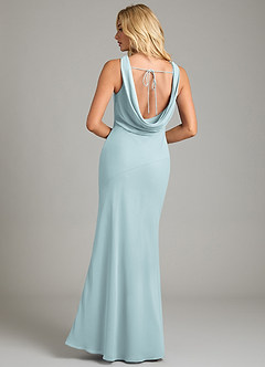 Azazie Rylina Bridesmaid Dresses Mist Mermaid Pleated Chiffon Dress image6