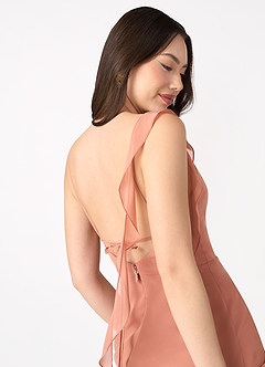 Candace Copper Ruffle Gown image4