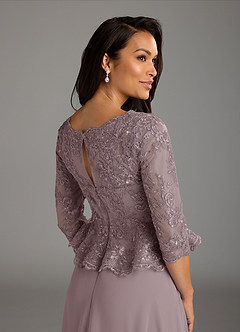 Azazie Averie Mother of the Bride Dresses Dusk A-Line Boatneck Sequins Chiffon Dress image4