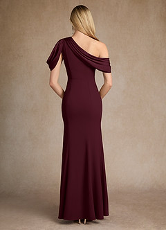 Azazie Paris Klänningar till brudens mor Klänning Sjöjungfru i Stretch crepe Plisserad Cabernet image3