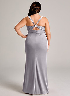 Azazie Mero Bridesmaid Dresses French Lilac Mermaid Pleated Velvet Dress image13