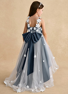Azazie Celia Flower Girl Dresses Neptune A-Line Lace Tulle Dress image2