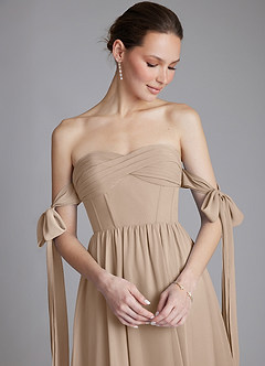 Azazie Ayanna Suknie dla druhen Linia A Zza ramienia Szyfon Do ziemi Sukienka image5