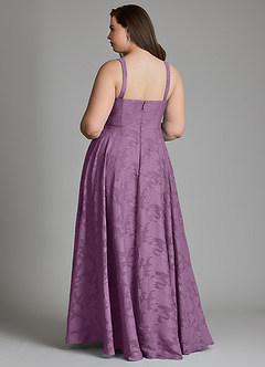 Azazie Shaude Bridesmaid Dresses Wisteria A-Line Pleated Floral Burnout Dress image9