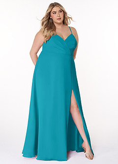 Azazie Everleigh Bridesmaid Dresses Jade A-Line Sweetheart Pleated Chiffon Dress image8