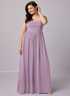 Barbie ♥ Azazie Bridesmaid Dresses Wisteria A-Line Corset Chiffon Dress image9