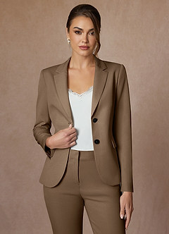 front Whitney Trufa Blazer elástico estructurado
