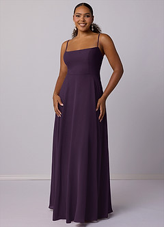 Barbie ♥ Azazie Bridesmaid Dresses Plum A-Line Chiffon Dress image7