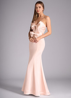 Ponny Rose Gold Strapless Mermaid Prom Dress image3