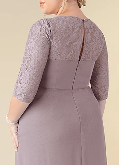 Azazie Leonine Mother of the Bride Dresses Dusk A-Line Scoop lace Chiffon Dress image13