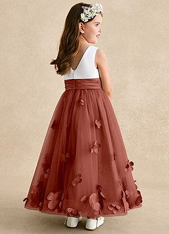 Azazie Vi Flower Girl Klänningar Klänning A-Line i Tyll Ärmlös image4