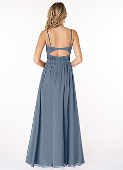 Azazie Yanelie Final Sale Twilight A-Line Scoop Pleated Chiffon Dress image3