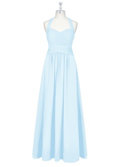 Azazie Claudia Bridesmaid Dresses Sky Blue A-Line Sweetheart Neckline Chiffon Dress image7