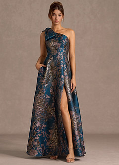 Vestido Floral Verde Azulado Largo Jonelle image4