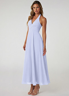 Azazie Tessie Bridesmaid Dresses Lavender A-Line Pleated Chiffon Dress image3