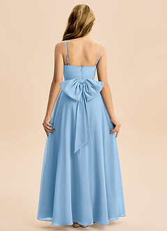 Azazie Bear Junior Powder Blue A-Line Pleated Chiffon Dress image2