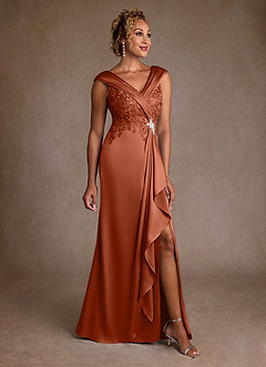 Azazie Santa Monica Mother of the Bride Dresses Cedar Rose A-Line Lace Dress image1