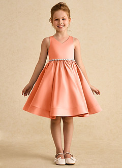 Azazie Julietta vestidos de niña de las flores Vestido de Atardecer de Tul de Princesa con Convertible image9