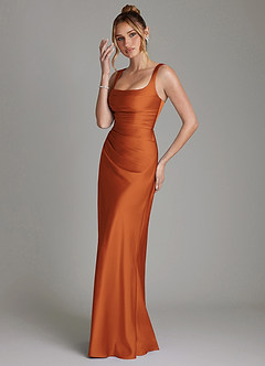 Azazie Agustina Brautjungfernkleider Meerjungfrau-Linie Korsett Stretch-Satin Kleid Kanel image5