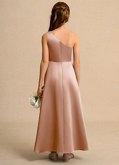 Azazie Taffy Junior Formal Flower Girl Klänningar Klä A-Line i Matt satäng Spets image2