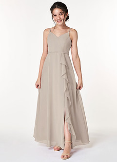 Azazie Naeem Junior Frost A-Line Ruched Chiffon Dress image1