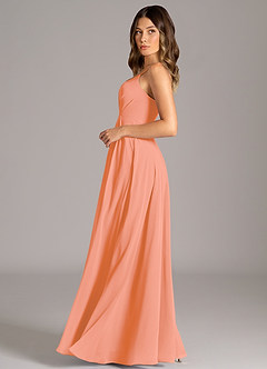 Azazie Amani Bridesmaid Dresses Sunset A-Line Pleated Chiffon Dress image3