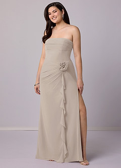 Barbie ♥ Azazie Bridesmaid Dresses Frost Sheath Strapless Chiffon Convertible Dress image10