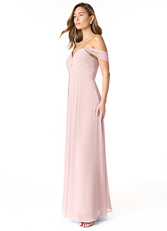Azazie Kaitlynn Brautjungfernkleider Wandelbar Empire Gerafft Chiffon Kleid Zartrosa image4