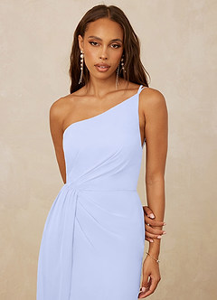 Christian Siriano Bridal for Azazie 1003 Bridesmaid Dresses Lavender Sheath One Shoulder Chiffon Dress image4