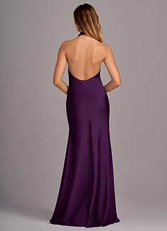 Azazie Lorena Robes de demoiselle d'honneur Robe Sirène en Satin extensible Plissée Grain De Raisin image8