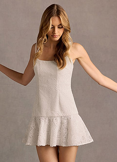 Kyoto White Lace Micro Dress Ready to Ship | Azazie