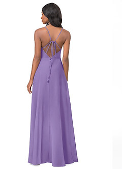 Azazie Everleigh Abiti da Damigella Abito A-Line in Chiffon con Scollo a Cuore a Pieghe Tahiti image3