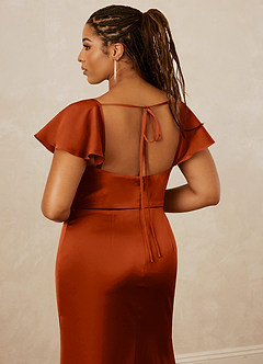 Christian Siriano Bridal for Azazie 1005 Brautjungfernkleider Etui Herzausschnitt Stretch-Satin Kleid Paprika image15