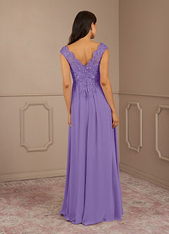 Azazie Amethyst Mother of the Bride Dresses Tahiti A-Line V-Neck Sequins Chiffon Dress image6