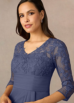 Azazie Poe vestidos de madre de la novia Vestido de Tormenta de Encaje de Recto image3