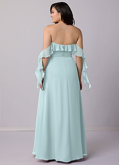 Barbie ♥ Azazie Bridesmaid Dresses Mist A-Line Off the Shoulder Chiffon Convertible Dress image9