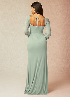 Charissa Light Green Long Sleeves Maxi Dress image3