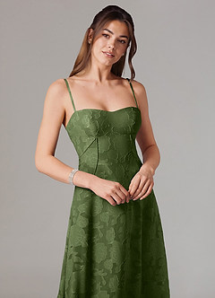 Azazie Valentine Suknie dla druhen Linia A Dekolt w kształcie serca Kwiatowe wypalenie Do ziemi Sukienka image2