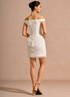 Robe Courte Blanc Dovinia image2