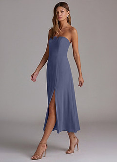 Azazie Wren Bridesmaid Dresses Stormy A-Line Strapless Chiffon Dress image3