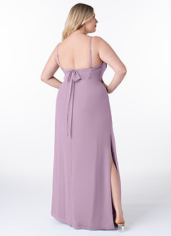 Azazie Mai Brautjungfernkleider Etui Plissee Chiffon Kleid Blauregen image9