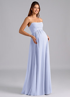 Azazie Saige Maternity Bridesmaid Dresses A-Line Pleated Chiffon Floor-Length Dress image8